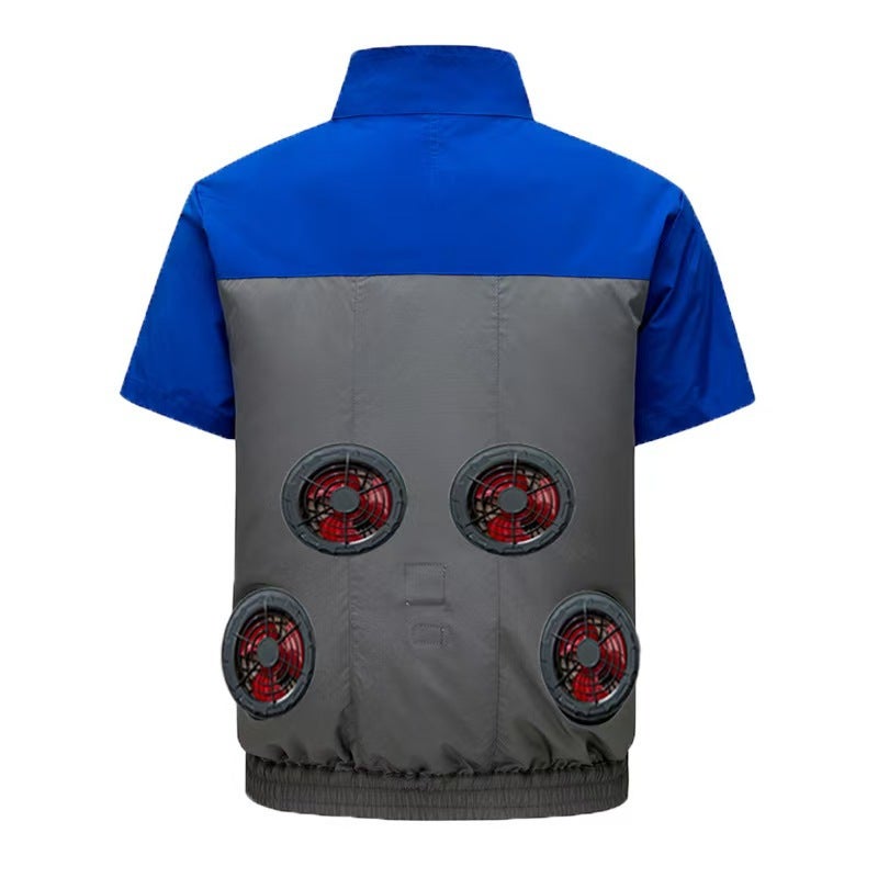 Summer Cooling Air Conditioning Clothes Work Clothes Sunscreen Refrigeration Fan Clothes Outdoor Heat Dissipation And Heat Prevention Labor Protection Clothes Welding Clothes - Image 1